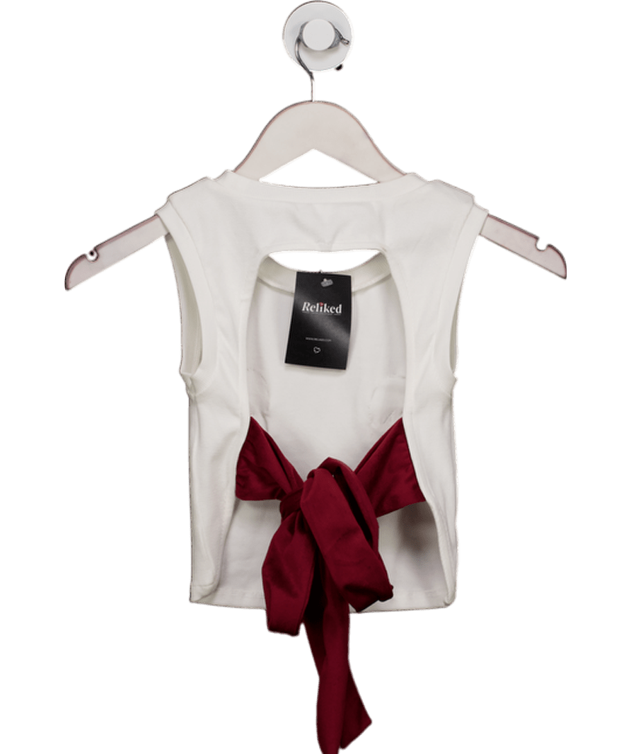 Ezili White Cherry Bomb Top UK S - Reliked