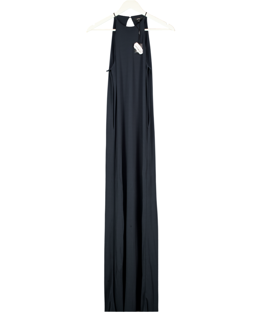 KHY BY KYLIE JENNER Black Keyhole Maxi Dress UK XS