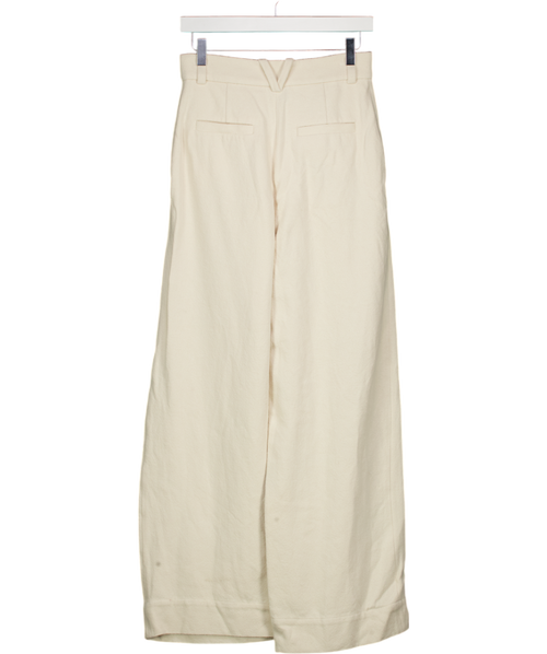 & Other Stories Cream Press-crease Trousers UK 8