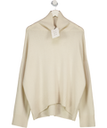 ALMADA LABEL 100% Organic Cashmere Kia Turtleneck Sweater, Cream UK M
