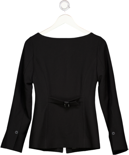 ALIGNE Black Emily Scoop V Neck Waisted Blazer UK 8