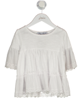 Tartine et Chocolat White Tiered Broderie Lace Trim Top 6 Years