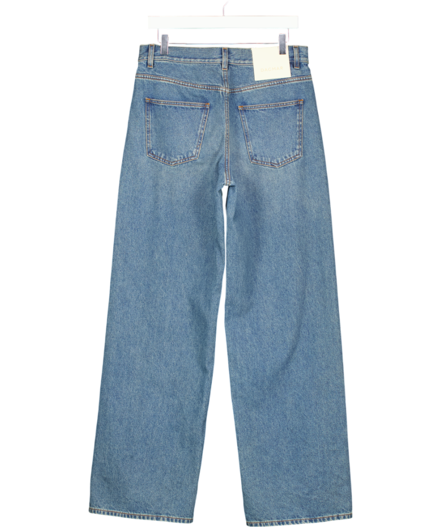 DAGMAR Blue 100% Organic Cotton Wide Leg High Rise Jeans L34 W26