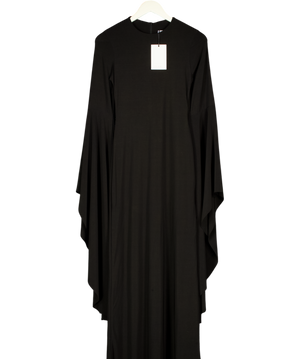 CLUB L LONDON Modena Black Waterfall Sleeve Maxi Dress UK 8