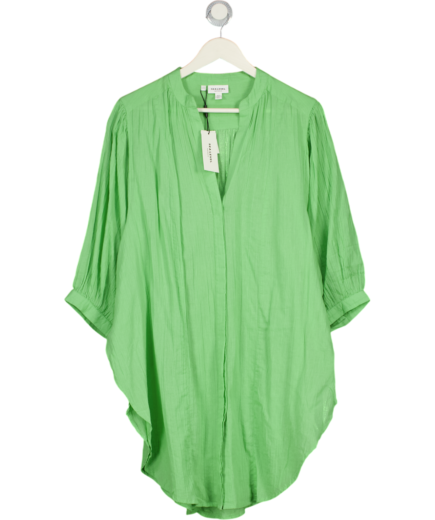 SEA LEVEL AUSTRALIA Matcha Green Cover Up Shirt UK S