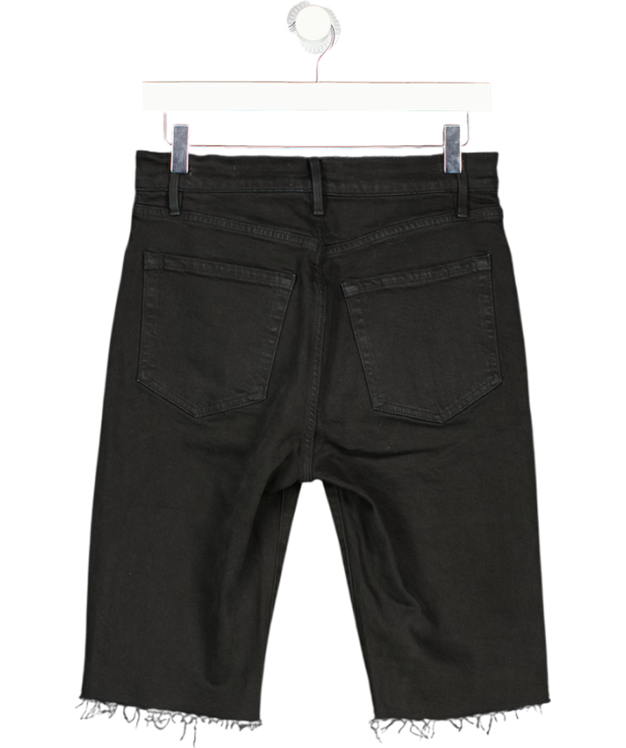 FRAME Black Wash Denim Longer Length Shorts W26