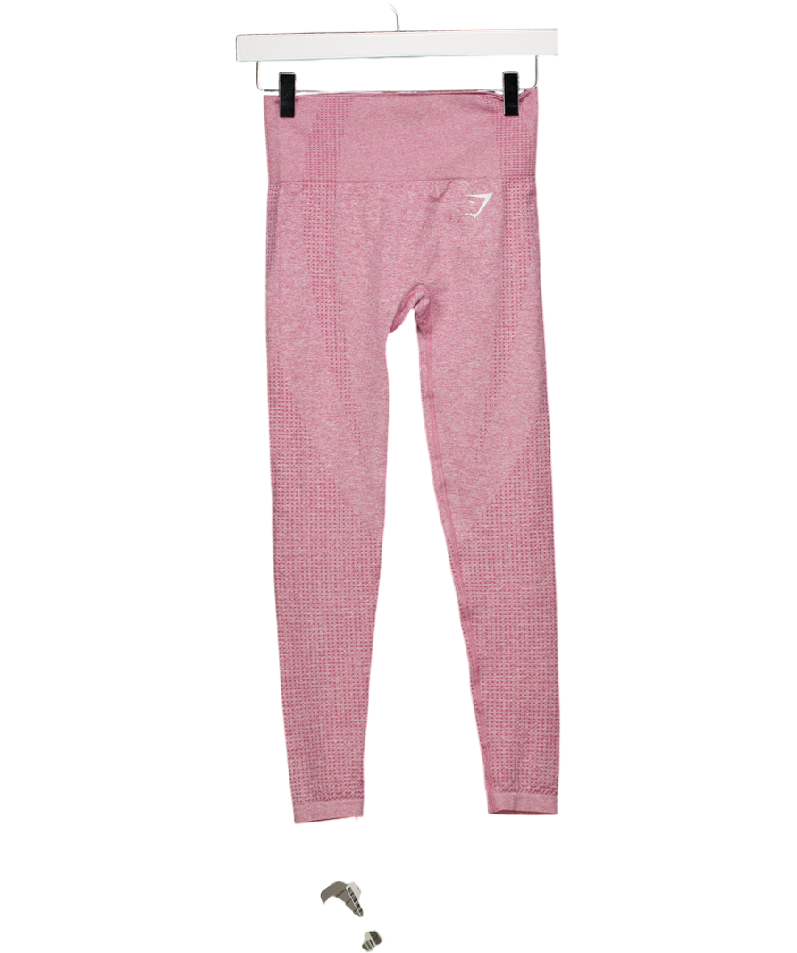 GYMSHARK Vital Seamless Leggings - Pink Marl UK XS