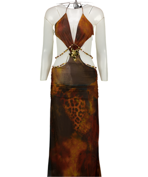 Jaded London Brown Vida Maxi Dress UK 8