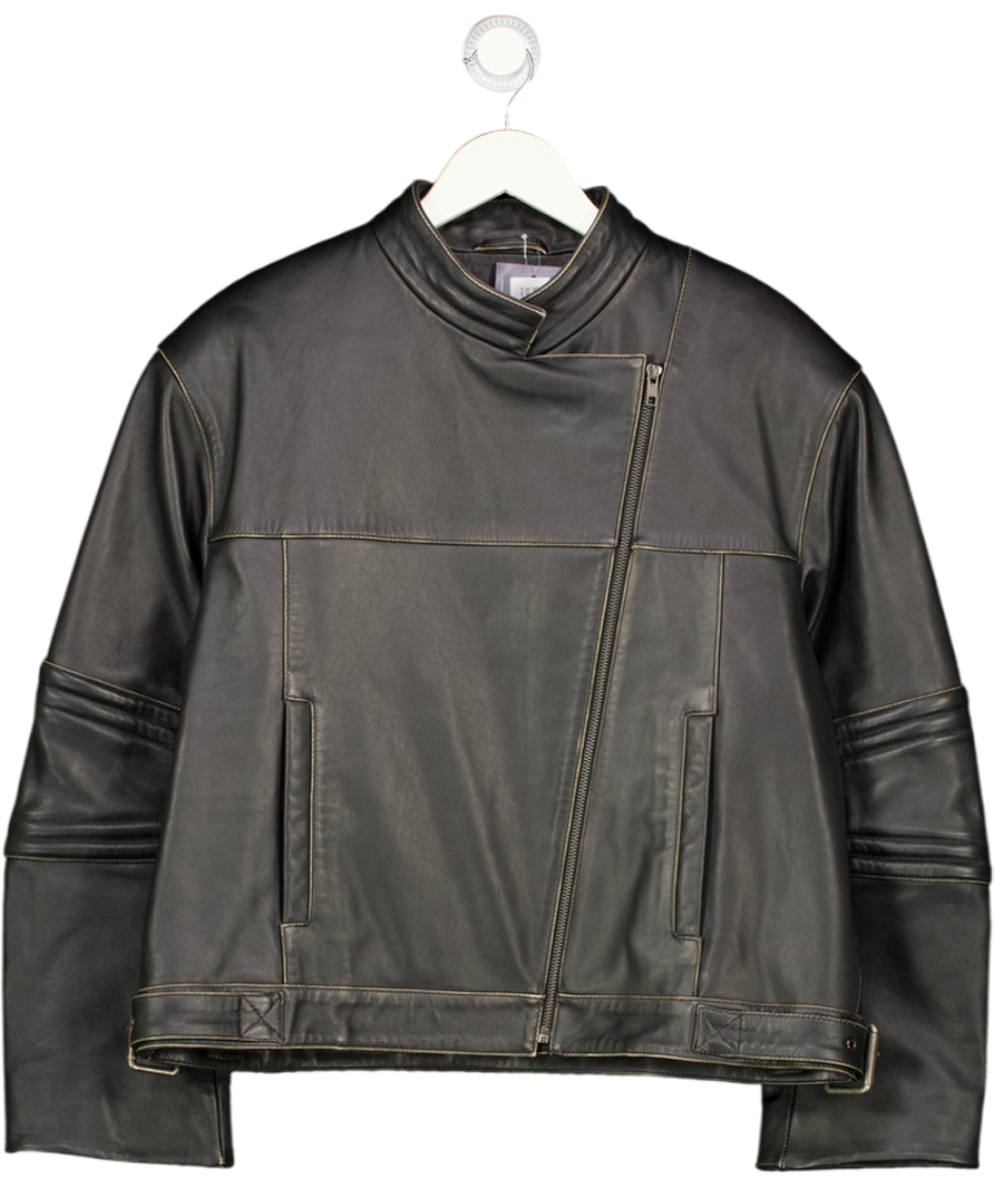 Camilla And Marc Black Vertex Leather Jacket UK XS/S