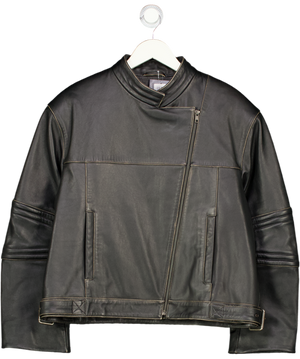 Camilla And Marc Black Vertex Leather Jacket UK XS/S
