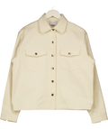 STEELE. Cream Denim Jacket UK S