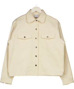 STEELE. Cream Denim Jacket UK S