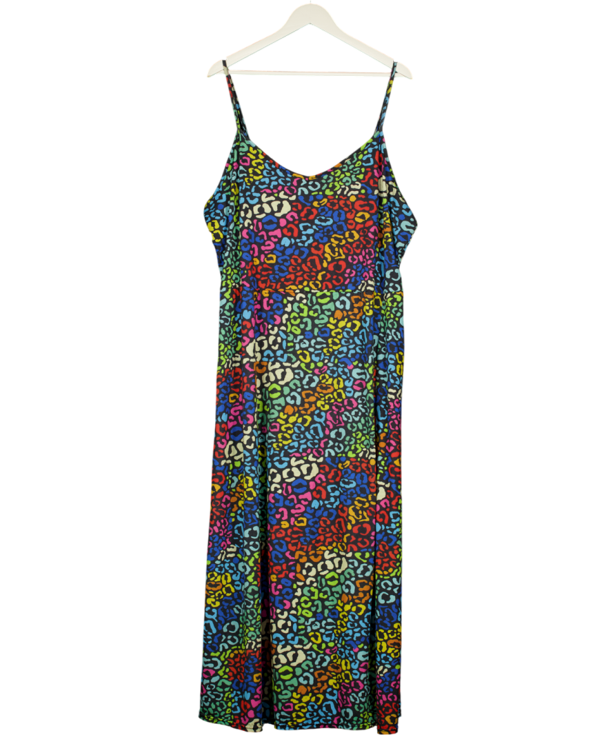 Limited Collection Black / Multi Jersey Leopard Maxi Dress UK 22