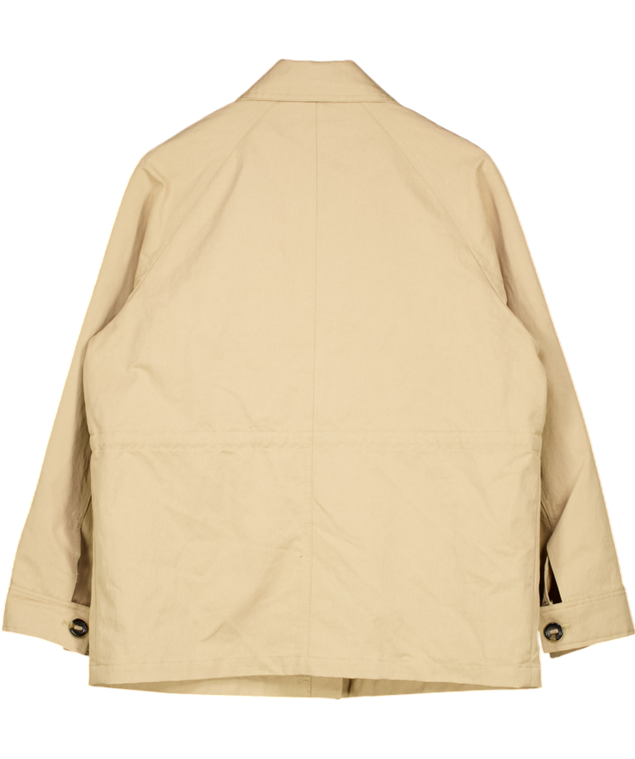 ZARA Beige Oversized Cinched Waist Barn Jacket UK L