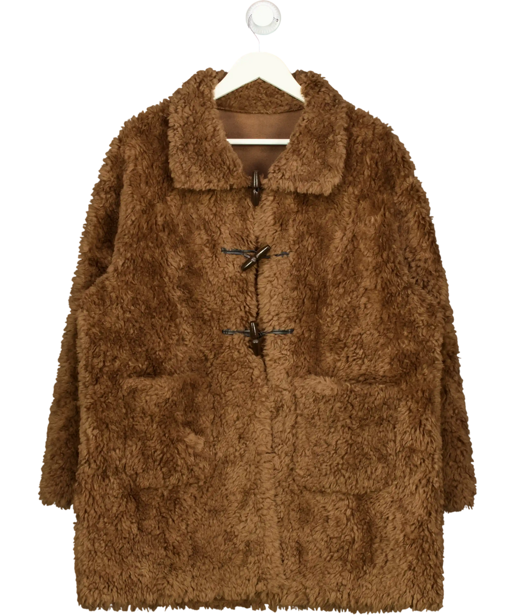 One By Cubic Brown Hign Collar Furry UK 10