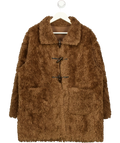 One By Cubic Brown Hign Collar Furry UK 10