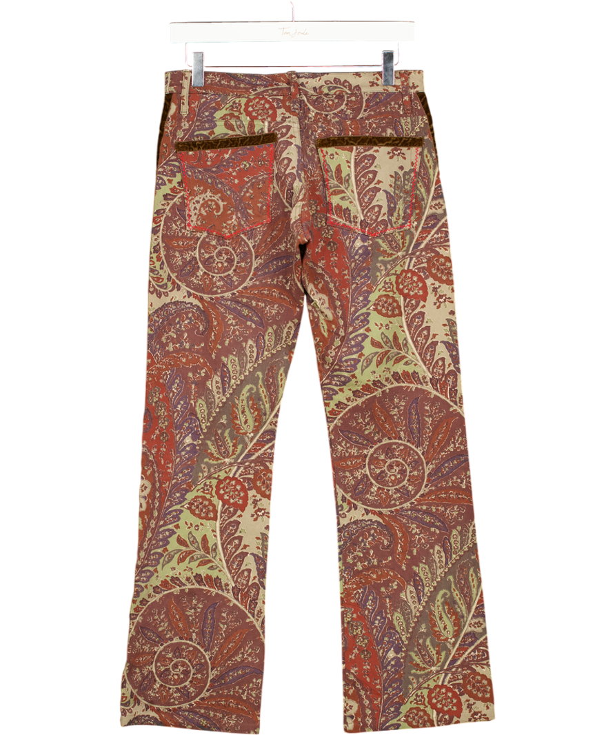 ETRO Beige Paisley Print Mid-rise Jeans It42 UK 10