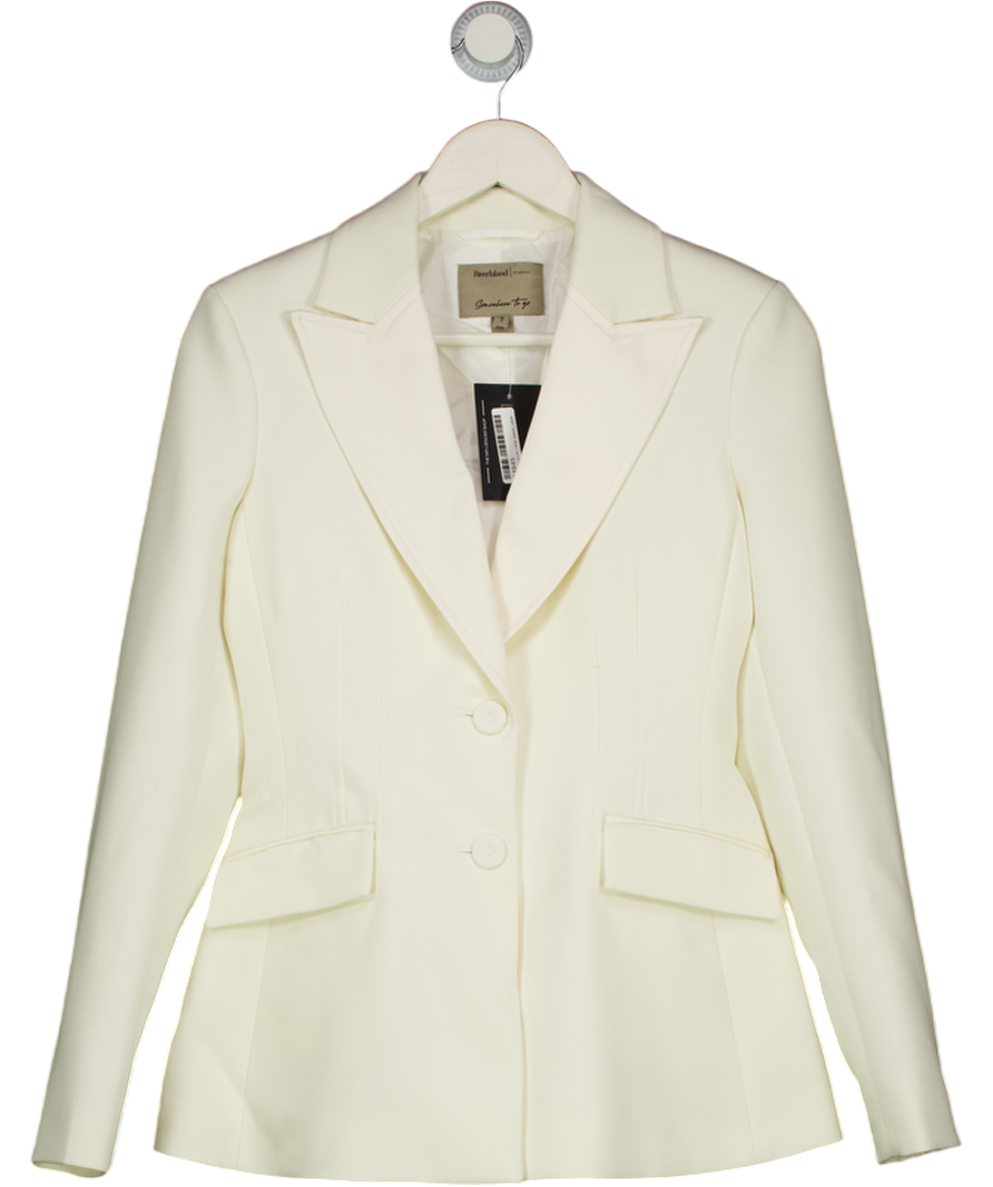 River Island Cream Fitted Blazer UK 6