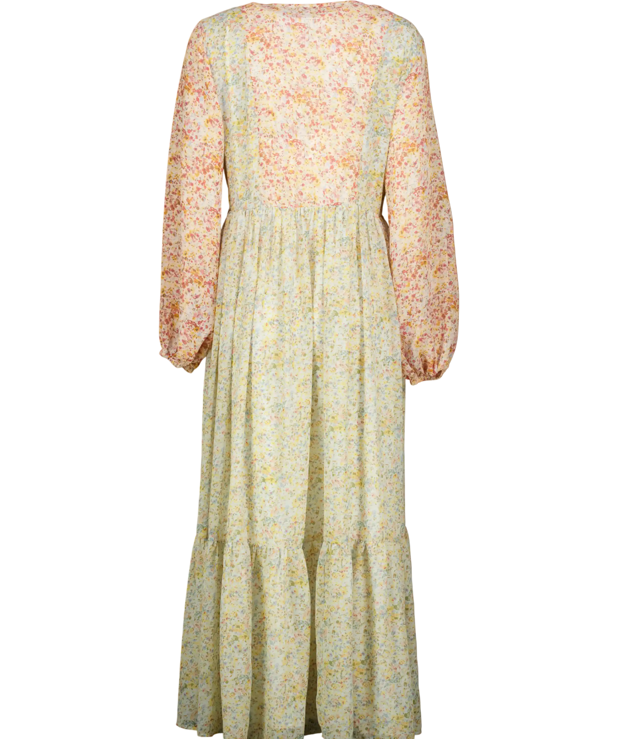 Oasis Multicoloured Pastel Ditsy Print Beaded Maxi Dress UK 12