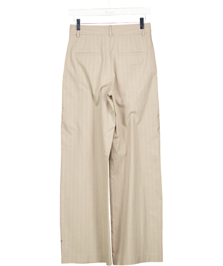 MANGO Brown Pinstripe Suit Trousers UK 6