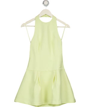 ODD MUSE Lime Yellow The Ultimate Muse Halterneck Mini Dress UK XS