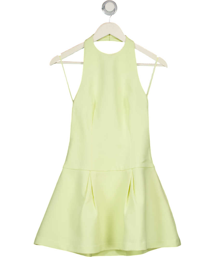 ODDMUSE Lime Yellow The Ultimate Muse Halterneck Mini Dress UK XS