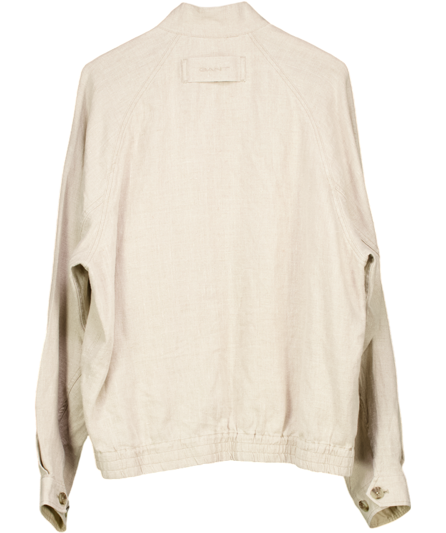 GANT Cream Linen Harrington Jacket UK L