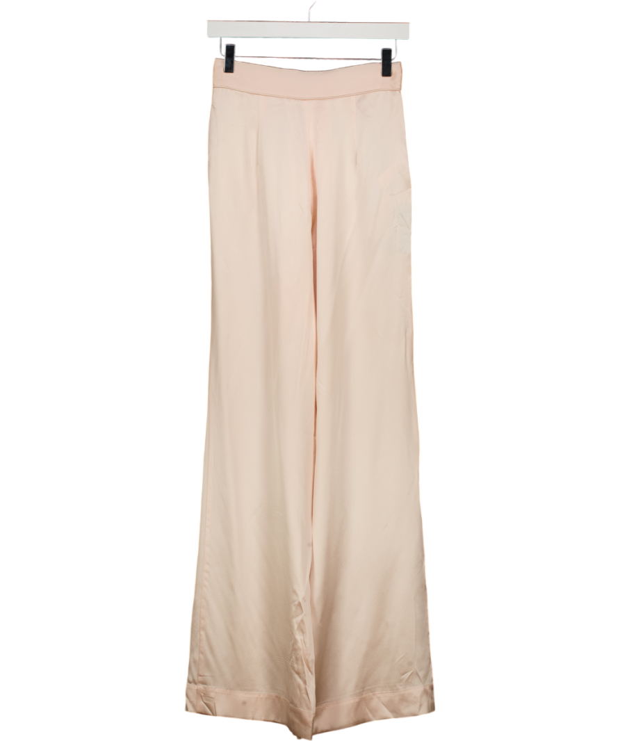 AGENT PROVOCATEUR 100% Silk Blush Pink Trousers Sz1 UK 6