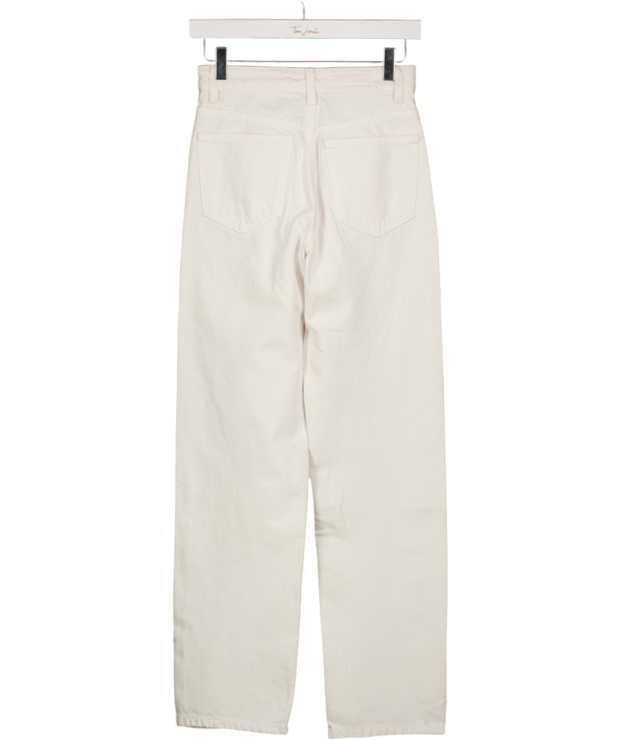 ZARA White High Waisted Jeans UK 6