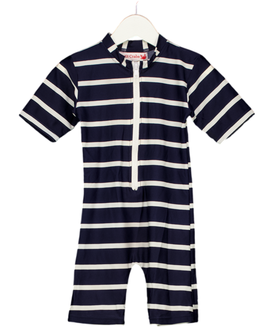 PETITE CRABE Blue Stripe Upf50 Swimsuit 2 Years