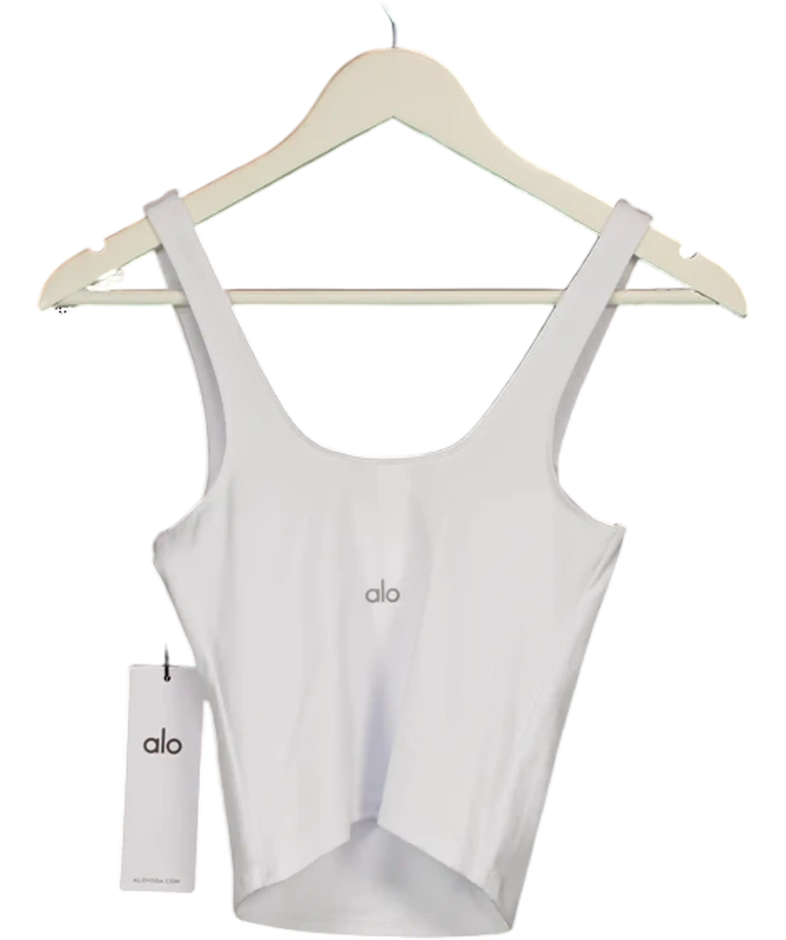 ALO White Softsculpt Precision Tank Top UK S