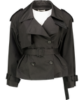 DE SAVARY LONDON Black Trench Jacket UK XS/S