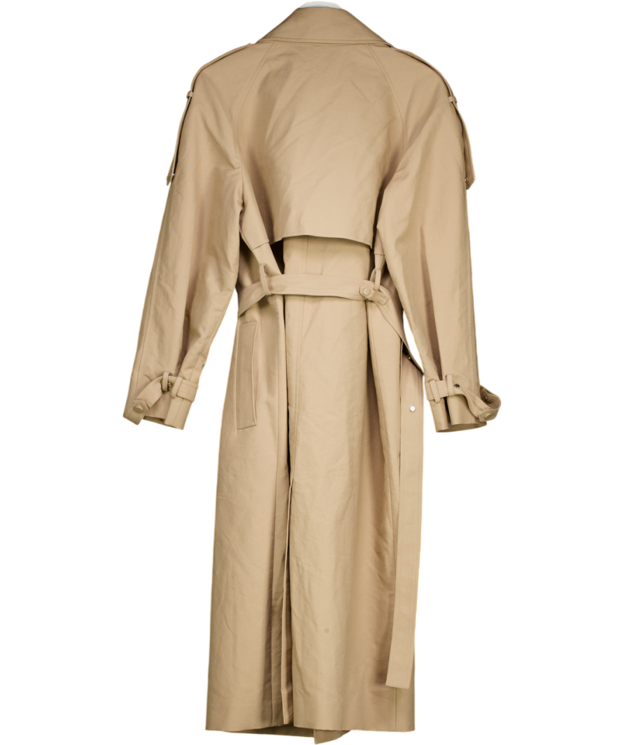 Blossom Beige Longline Belted Trench Coat UK S/M