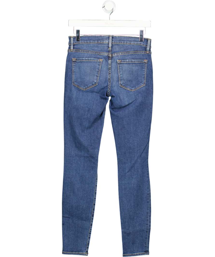 FRAME Blue Le Skinny De Jeanne Jeans In Fillmore Wash Mid-rise W25