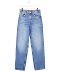 ZARA Blue High Waisted Straight Jeans UK 6