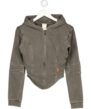 THE K LABEL Grey Tonik Corset Hoody In Granite/grey UK S