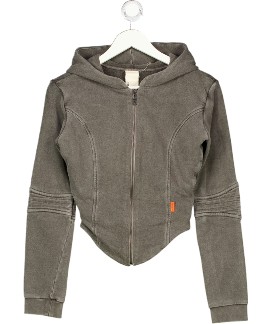 THE K LABEL Grey Tonik Corset Hoody In Granite/grey UK S