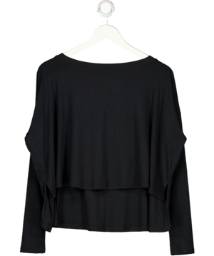 FREE PEOPLE Black Supersoft Long Sleeve T-shirt UK XS