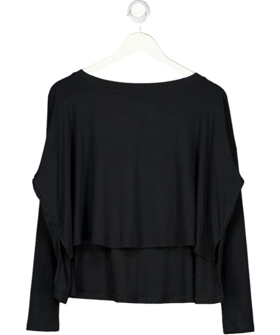 FREE PEOPLE Black Supersoft Long Sleeve T-shirt UK XS