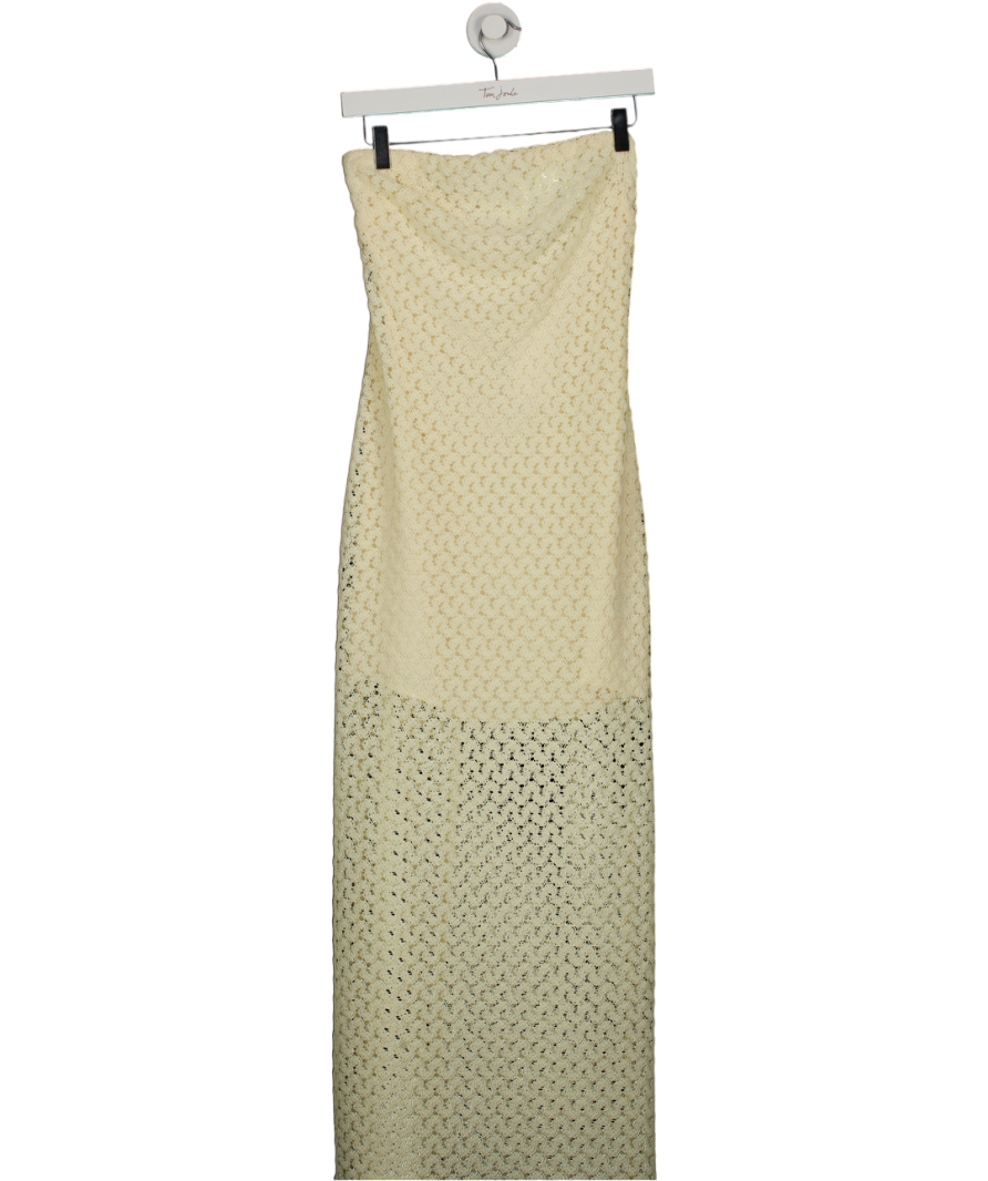Kookai Cream Savannah Strapless Dress UK 10