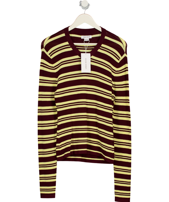 Urban Revivo Brown & Yellow Wool Knit Long Sleeve UK L