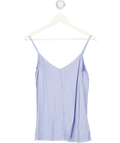 Massimo Dutti Blue Relaxed Silver Trim Cami UK S