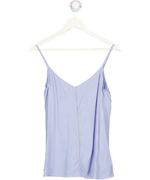 Massimo Dutti Blue Relaxed Silver Trim Cami UK S