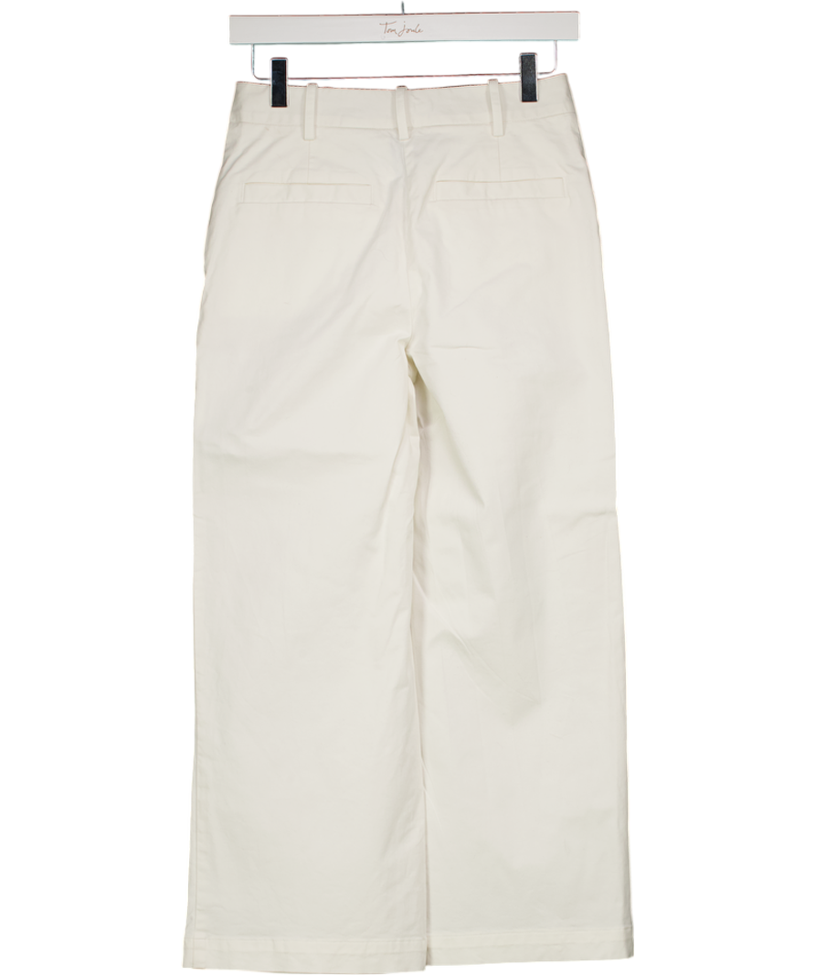 HOBBS Ivory White cropped Wide Leg Trouser UK 6
