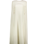 KAREN MILLEN Petite Cream Tailored Drama Cape Maxi Dress UK 8