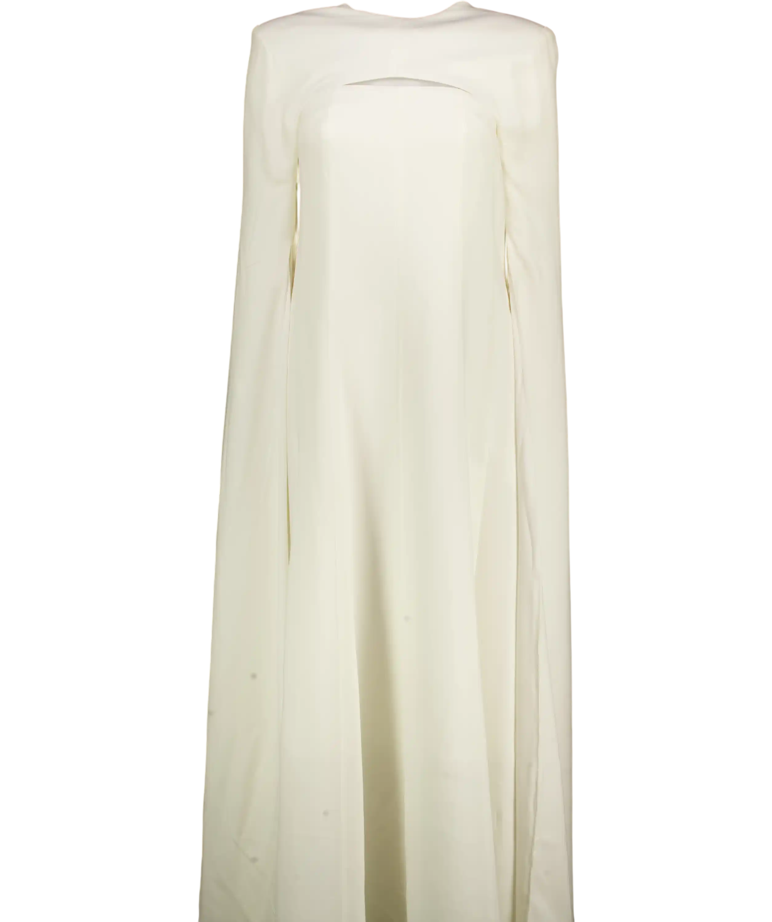 KAREN MILLEN Petite Cream Tailored Drama Cape Maxi Dress UK 8