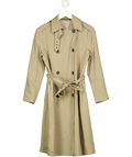 ALLSAINTS Khaki Green Serena Ightweight Trench Coat UK S