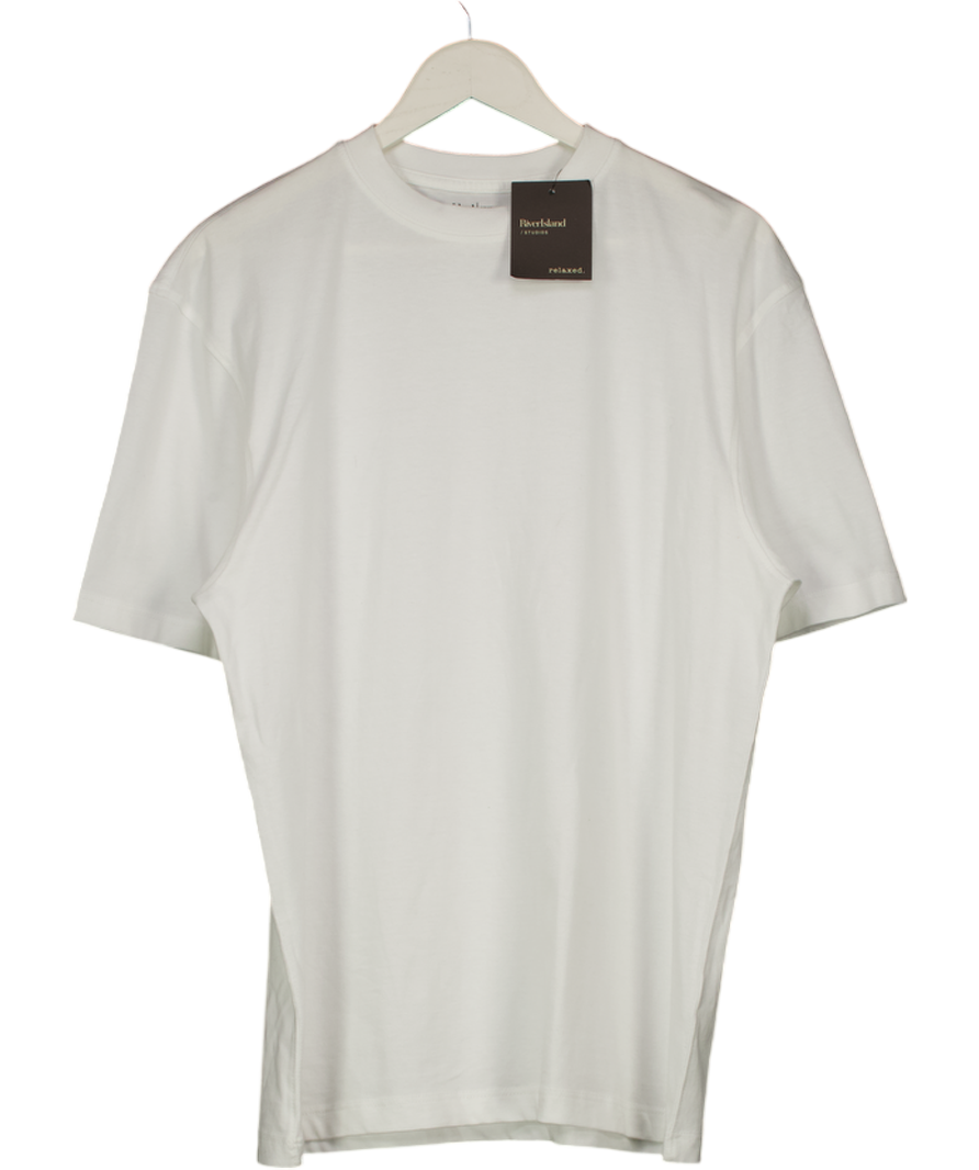 River Island White Regular Fit T-shirt UK M