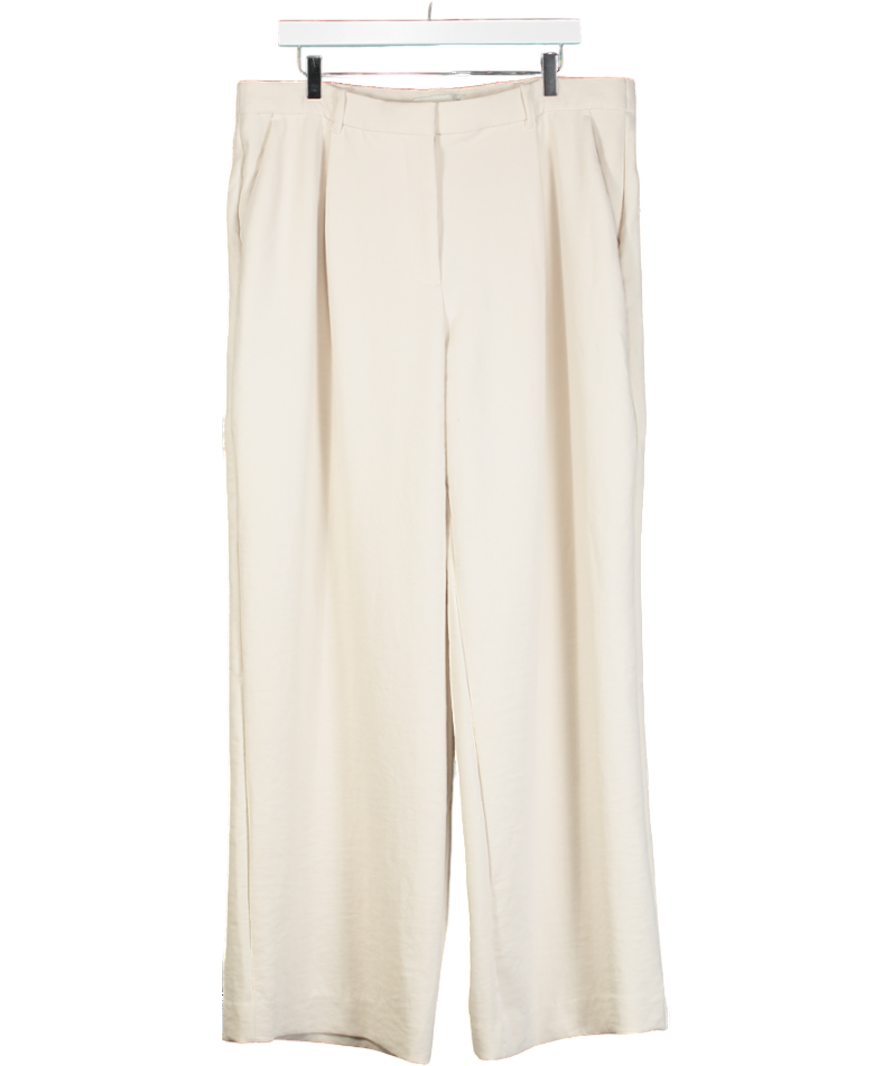 Abercrombie & Fitch Beige Sloane Tailored Wide Leg Pant W33