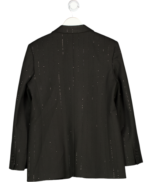 SANDRO PARIS Black Sequin-stripe Opera Blazer Fr40 UK 12
